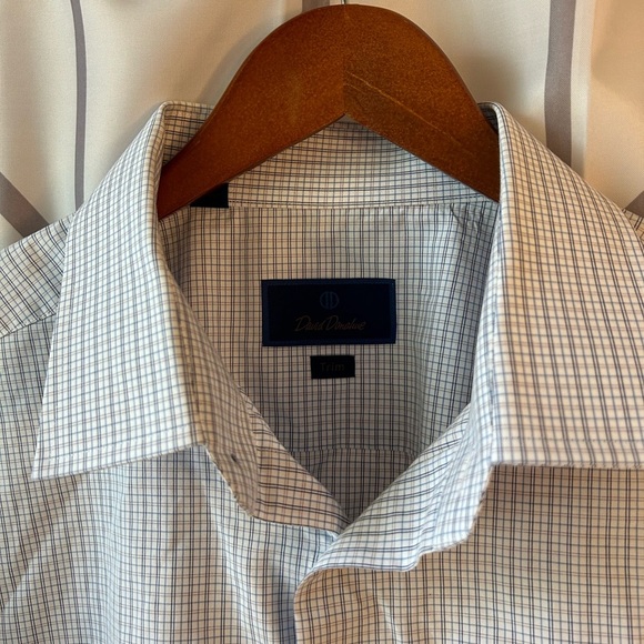 David Donahue Blue Casual Button Down Shirt - Picture 3 of 7